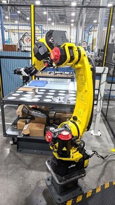 Haas #2KG-Robot-Package-1, w/ Fanuc MD-20iD/25 Robot Arm, 6 axis, 30 lb. payload, pedestal, Fanuc R-30iB Plus
