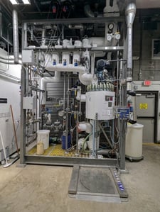50 gallon Pfaudler #RT24-50-16S-125JOW, reactor, glass lined, with condenser system, skid mounted, 2016