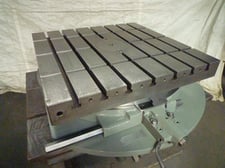 36" x 36" Lucas, rotary table, air lift, 6 T-slots, 9-3/4" Ht, 1979