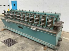 12 Stand, Rafter rollformer, 2" spindle diameter, 20" roll space, forward & reversing, 15 HP