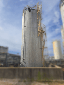 30000 gallon Palmer #2-TK-2011, sodium methylate tank, 12' diameter, 35' straight side, SA-36, 1/16"