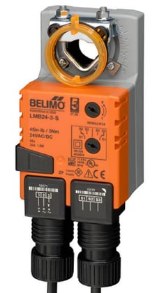 Belimo LMB24-3-S Damper Actuator, 45 in-lb [5 Nm], Non Fail-Safe Floating Point
