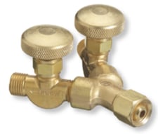 Western Enterprises 112 Valved Y Connection, Gas Fitting, With Two Valves