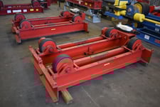 10 Ton, WeldWire #WWRD-10 / WWRI-10, tank turning rolls, 20000 lb., 12" rubber tires, 6"-13' diameter range