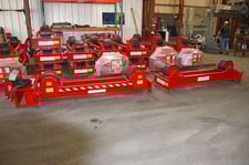 30 Ton, Weldwire #WWRD-30, tank turning rolls, 30000 lb., 15" diameter rubber tires, hand pendant controller