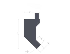 144" L, AGE #GNP4, gooseneck punch, 3.37" height, flame hardened, N American style, new