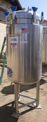 79 gallon Precision Stainless, 316L Stainless Steel reactor, jacketed, 50 psi, 24" dia. x 45" straight side
