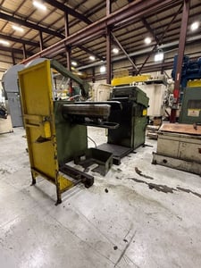 15000 lb. Feed-Lease #PR-15M-42/FLCC-24-76-7, coil reel & straightener, 24" x 0.187" stock, 72" OD, 19"-24"