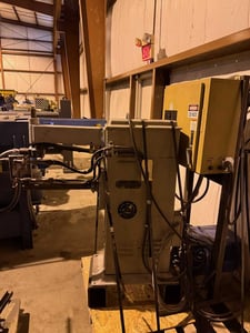 60 KVA Rex Engineering, spot welder, 220 V., 26" throat, Miller cooler