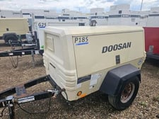 185 cfm, 80 psig, Daewoo Doosan #P185, diesel air compressor, 4-cylinder Deutz diesel engine, two air