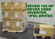 100 -600 HP Mitsubishi, FR A800 Plus Series, VFD/VSD, 480 Volts, never used