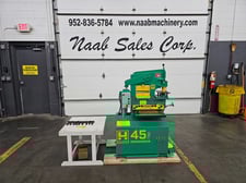 Uni-Hydro #45-14, compact 3 station ironworker, 45 ton, 1 phase, 220 V., loaded, new