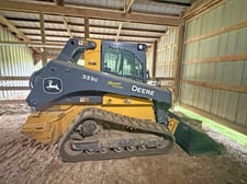 John Deere #333G, track skidder, 100 HP @ 2500 RPM, 30 gallon fuel tank, MH60D mulch head, 2023