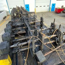 19 Stand, Contour #CR-A-H-3-1/2 rafted rollformer, 24" roll space, 2-1/2"shaft diameter, 2 bases