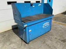 72" x 28" Denray #2872B-G, Downdraft table, 3000 cfm, cartridge type filter, 74 DBA, 2 HP