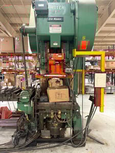 75 Ton, Minster #7-Die-Namic, OBI back geared press, 7" stroke, 20" Shut Height, 3.75"slide adjustment, 15 HP