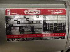 5 HP 3495 RPM Dayton 9N086, 3 Phase Motor, 208-230 Volts