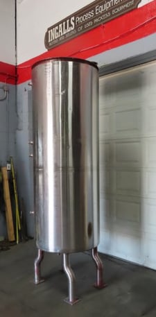 260 gallon A & B Process Systems 200JPT, vertical Stainless steel jacketed tank, 29.75"dia. x 80" straight