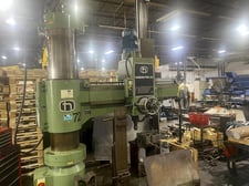 5' -15" Nardini #FRN 60-1250, radial drill, power elevation, power clamping, rapid traverse on head, 1985