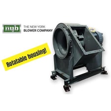 8000 cfm @ 12.5 S.P., New York Blower #18-ACF, Carbon Steel blower, 20" inlet, 25.5" 17" outlet, 25 HP Baldor