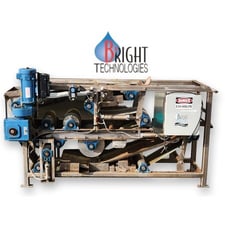 Bright Technologies #J1200, 12" dewatering wastewater belt filter press