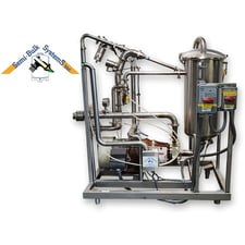 Vacucam #EJM-2000, inline ejector mixer skid, 25 HP Fristam FPX 1742 centrifugal, 3500 RPM, 75 GPM output
