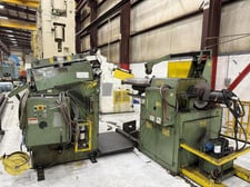 15000 lb. Feed-Lease #PR-15M-42/FLCC-24-76-7, coil reel with powered straightener, 24" wide