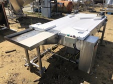 41" w x 72" l fp d, Bi-Flow Conveyor, w/(2) 7.5" width, (2) 6" width & (4) 3.5" width Slat Conveyors, (2)