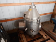 Westfalia #MTB50-03-024, Disc Centrifuge/Separator, Stainless Steel, 6180 RPM bowl, 1984