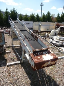 17" wide x 12' long, #NL-500-19-12, Inclined Conveyor Feed, 1/2 HP DC motor, 1992