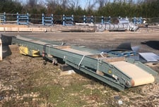 24" wide x 15' long, Hytrol, Flat Belt Conveyor, 30" width trough, 73" H discharge, 2 HP, 230/460 V