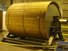 Youngberg Industries, Dryer Can, Chrome Mirror Finished, 96" diameter x 115.75" face, 1.25" thick Shell, 125