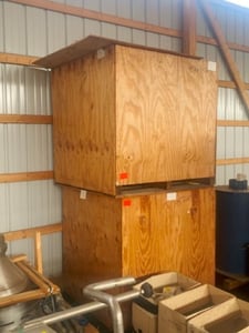 300 cfm, Young #H42-18, Dust Collector, 80 sq.ft., for (18) 42" long Bags