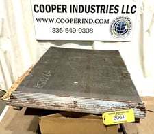 B M & M screen lot, 3/16"openings metal perforated screener plates, carbon steel (11 available)