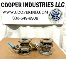2-1/2" FNW Valve Co. #600-150, Stainless manual ball valves, CF8M body, 316 Stainless Steel ball/stem