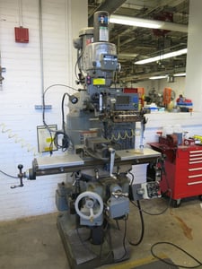 Bridgeport #100-1527, vertical mill, 12" X, 5" Y, 16" Z, 9" x42" table, 4200 RPM, 1987