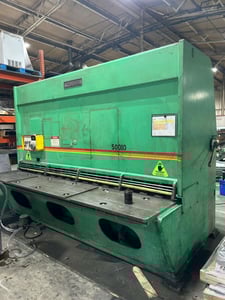 1/2" x 10' Accurshear #850010, shear, 36" back gauge, 10' squaring arm, 460 V., 1989