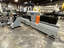 2.36" Leistritz #ZSE-60-GL-36D, twin screw extruder, 36:1 L/D, 121 KW Baumuller Shunt Wound DC motor, 10 zone