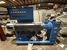 3.5" Merritt/Davis Standard, single screw extruder, 5.5" x 5.5" feed throat, 24:1 L/D, air cooled barrel, 5