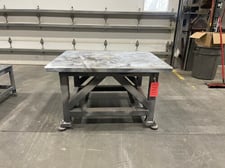 3.33' x 4' x 1.5" Steel table, 29" H