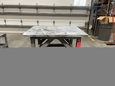 3.33' x 4' x 1.5" Steel table, 29" H