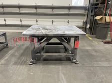 3.33' x 4' x 1.5" Steel table, 29" H