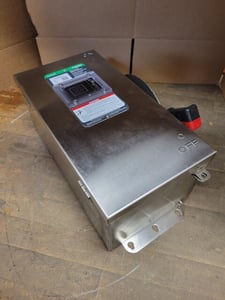 Square D VH362DSGL, Fusible Disconnect Switch, Type 4x, 60A, 600 Volts, 3R, Stainless Steel, unused