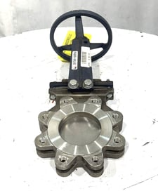 4" Fabri, manual knife gate valve, Stainless gate & body, unused