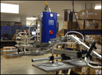 440 lb. Schmalz #Custom-VacuMaster-200, manual horizontl rotation, powered 90&deg; tilt, 2021
