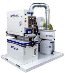 Midwest #Mighty-9M, deburring & finishing machine, smooth top high friction conveyor belt, 2021