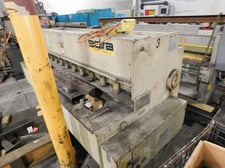 10 gauge x 8' Adira #GHL-0425, hydrauic shear, 36" back gauge, pneumatic sheet support system, 1995