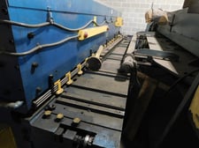 1/4" x 3' Amada #M4065, mechanical shear, 39" programmable back gauge, squaring arm, 1984