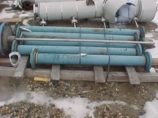 Skid Consisting Of (5) 4" Diameter x 4' Long Teflon Pipe For Glass Lined Reactors