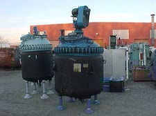 300 Gallon 25 Fv Internal, 95 Jacket Pfaudler Glass Lined Reactor Top